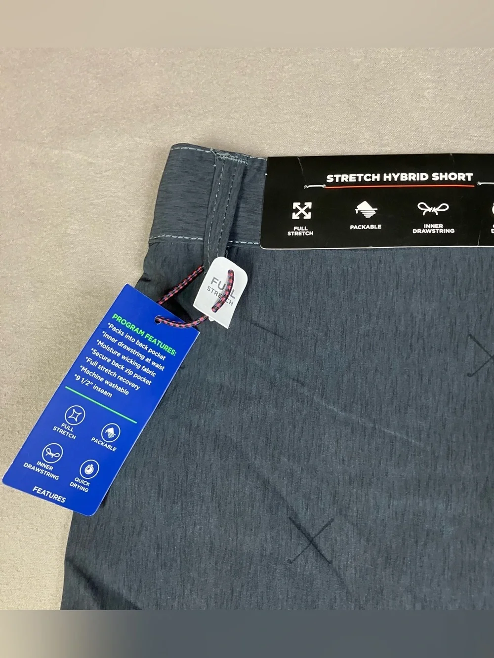 Hawke & Co. Men’s Size 30 Stretch Hybrid Performance Shorts Gray Clubs NWT!